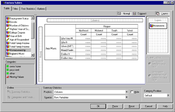 Table preview builder
